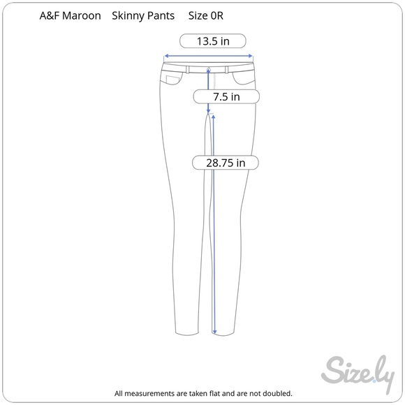 [Abercrombie & Fitch] Maroon Skinny Jeans Pants - Picture 7 of 7